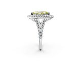 White gold Double Halo Fancy Yellow Marquise  Cut Pave Split Shank Prong Set Ring_17