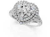 White gold Double Halo Heart Cut Diamond Split Shank Engagement Ring with Four-Prong Setting_4
