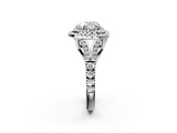 White gold Double Halo Heart Cut Diamond Split Shank Ring with Four Prong Setting_47