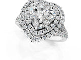 White gold Double Halo Heart Cut Pave Split Shank Prong Set Ring_16