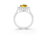 White gold Double Halo Heart Cut Yellow Sapphire Pavé Band with Four-Prong Setting_27