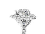 White gold Double Halo Heart Diamond Pave Band with Four-Prong Setting_80