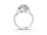 White gold Double Halo Heart-Shaped Split Shank Diamond Ring with Prong Setting_23