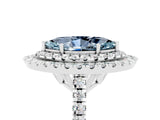 White gold Double Halo Marquise Cut Aquamarine Pavé Band with Four-Prong Setting_5