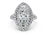 White gold Double Halo Marquise Cut Pave Split Shank Prong Set Ring_15