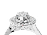 White gold Double Halo Marquise Cut Pave Split Shank Prong Set Ring_19