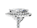 White gold Double Halo Marquise Diamond Pave Band with Four-Prong Setting_76