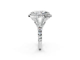 White gold Double Halo Marquise-Shaped Split Shank Diamond Ring with Prong Setting_22