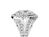 White gold Double Halo Oval Cut Diamond Split Shank Engagement Ring with Four-Prong Setting_27