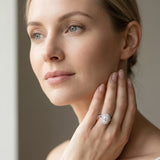 White gold Double Halo Oval Cut Diamond Split Shank Engagement Ring with Four-Prong Setting_35