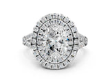 White gold Double Halo Oval Cut Pave Split Shank Prong Set Ring_15