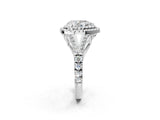 White gold Double Halo Pear Cut Diamond Split Shank Engagement Ring with Four-Prong Setting_5