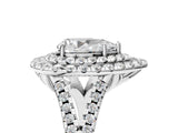 White gold Double Halo Pear Cut Pave Split Shank Prong Set Ring_20