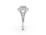 White gold Double Halo Princess Cut Pave Split Shank Prong Set Ring_17