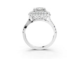 White gold Double Halo Princess Cut Pave Split Shank Prong Set Ring_18