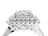 White gold Double Halo Princess Cut Pave Split Shank Prong Set Ring_19