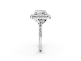 White gold Double Halo Princess Diamond Pave Band with Four-Prong Setting_71
