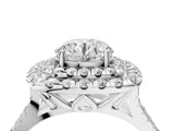 White gold Double Halo Round Cut Pave Split Shank Prong Set Ring_37