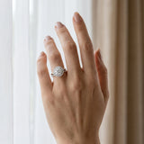 White gold Double Halo Round Diamond Solitaire with Pavé Band and Four-Prong Setting_25