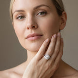 White gold Double Halo Round Diamond Split Shank Prong Setting Ring_25