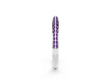 White gold Double Row Pavé Round Amethyst Eternity Band with Channel Setting_17