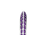 White gold Double Row Pavé Round Amethyst Eternity Band with Channel Setting_23