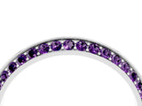 White gold Double Row Pavé Round Amethyst Eternity Band with Channel Setting_34