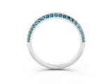 White gold Double Row Pavé Round Blue Topaz Eternity Band with Channel Setting_33