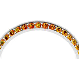 White gold Double Row Pavé Round Citrine Eternity Band with Channel Setting_10