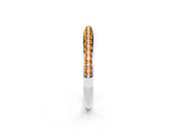 White gold Double Row Pavé Round Citrine Eternity Band with Channel Setting_14