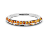 White gold Double Row Pavé Round Citrine Eternity Band with Channel Setting_17