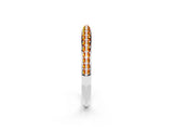 White gold Double Row Pavé Round Citrine Eternity Band with Channel Setting_32