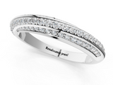 White gold Double Row Pavé Round Diamond Channel Set Band_13