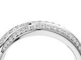 White gold Double Row Pavé Round Diamond Channel Set Band_16