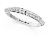 White gold Double Row Pavé Round Diamond Eternity Band with Channel Setting_110