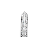 White gold Double Row Pavé Round Diamond Eternity Band with Channel Setting_114