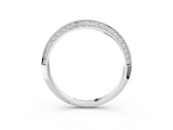 White gold Double Row Pavé Round Diamond Eternity Band with Channel Setting_116