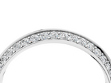 White gold Double Row Pavé Round Diamond Eternity Band with Channel Setting_118