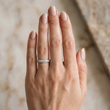 White gold Double Row Pavé Round Diamond Eternity Band with Channel Setting_130
