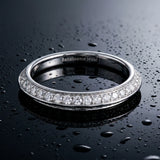 White gold Double Row Pavé Round Diamond Eternity Band with Channel Setting_130