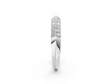White gold Double Row Pavé Round Diamond White Gold Band with Shared Prong Setting_31