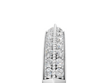 White gold Double Row Pavé Round Diamond White Gold Band with Shared Prong Setting_34