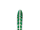 White gold Double Row Pavé Round Emerald Eternity Band with Channel Setting_11