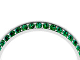 White gold Double Row Pavé Round Emerald Eternity Band with Channel Setting_20