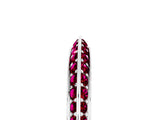 White gold Double Row Pavé Round Garnet Eternity Band with Channel Setting_11
