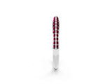 White gold Double Row Pavé Round Garnet Eternity Band with Channel Setting_19