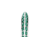 White gold Double Row Pavé Round Green Sapphire Eternity Band with Channel Setting_11