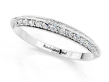 White gold Double Row Pavé Round Moissanite Eternity Band with Channel Setting_19