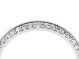 White gold Double Row Pavé Round Moissanite Eternity Band with Channel Setting_34