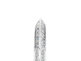White gold Double Row Pavé Round Moissanite Eternity Band with Channel Setting_35